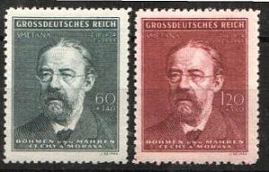 Богемия и Моравия № 138-139. Фридрих Сметана, композитор